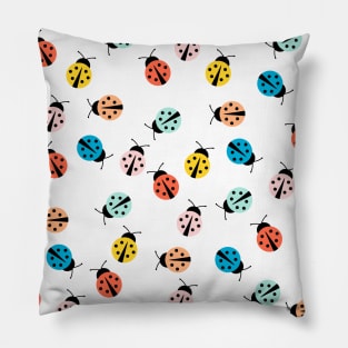 Colorful Ladybird Pattern Pillow