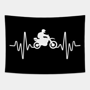 Motorcycle Heartbeat EKG Tapestry