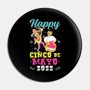 Happy Cinco De Mayo 2022 Mexican Hat Sombrero Pin