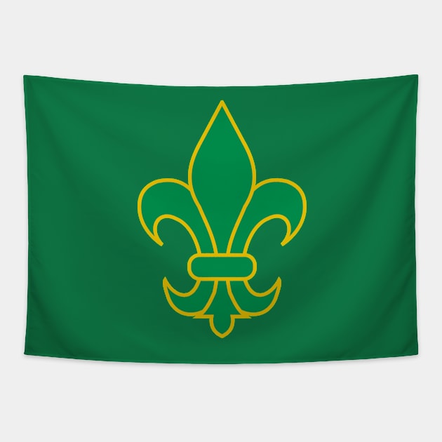 fleur de lis (green) Tapestry by PabloDeChenez