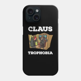 Claustrophobia Santa Claus Pun Funny Christmas Horror Gift Phone Case