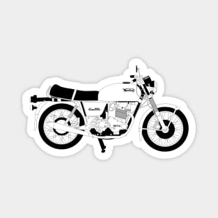 Norton Commando 850 Black Outline Magnet