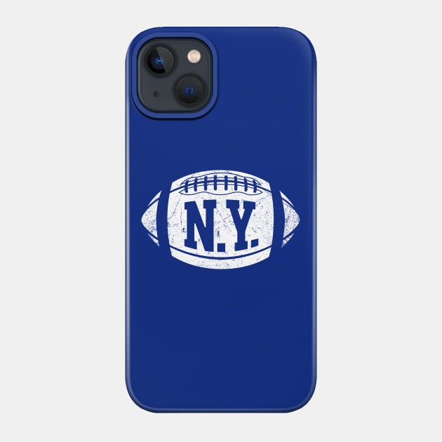 NY Retro Football - Blue - Ny Giants - Phone Case