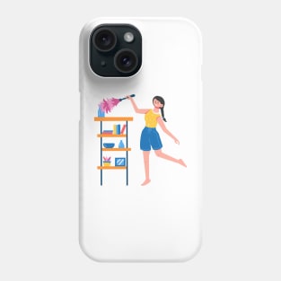 Hand Drawn "Woman In Cleaning" Phone Case