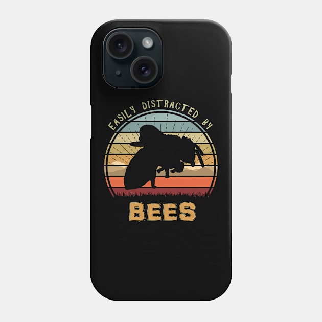 Easily Distracted By Bees Sunset Phone Case by Nerd_art