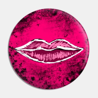 Grunge lips Pin