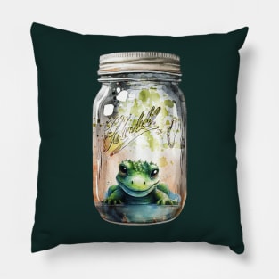 Gator Baby in a Jar Pillow