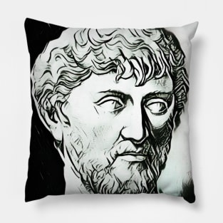 Lucretius Black And White Portrait | Lucretius Artwork 2 Pillow