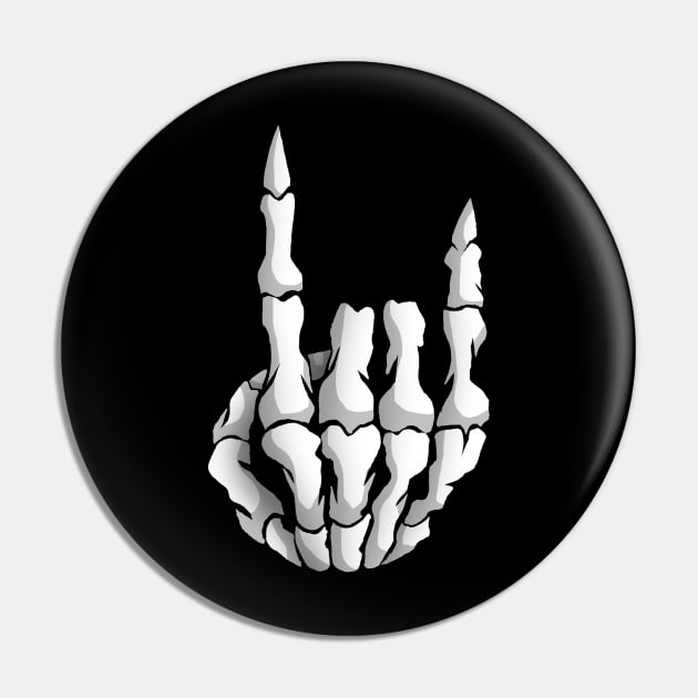 Heavy Metal, Horns Up Pin by wildsidecomix