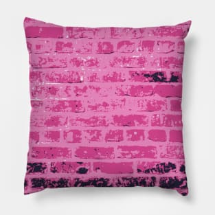 Pink Punk Wall Girly Strong Brick Pillow