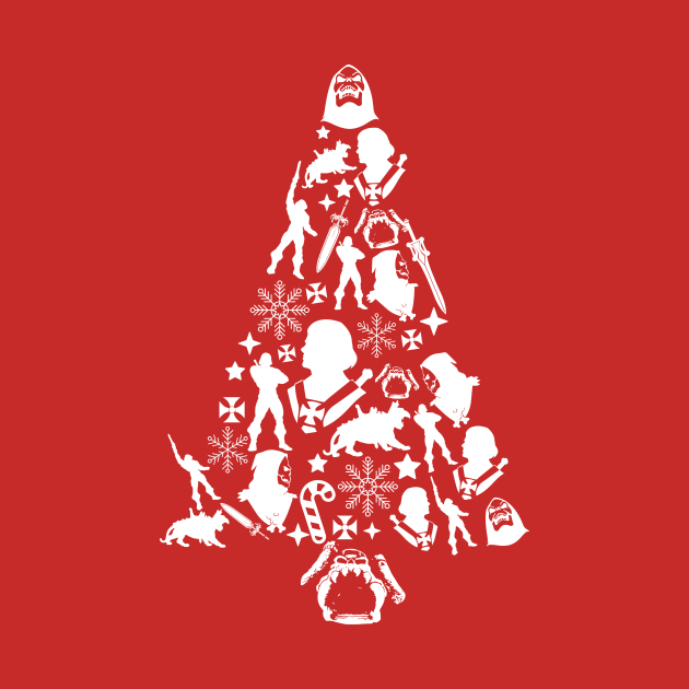 He-Man Christmas Tree Silhouette - He Man - T-Shirt | TeePublic