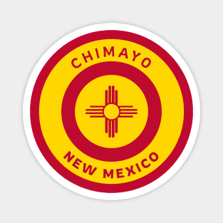 Chimayo New Mexico Zia Flag Bullseye Magnet