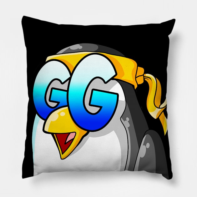 NinjaPenguin GG Pillow by NINJAPENGUIN