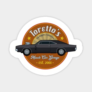 Toretto's Muscle Car Garage Magnet