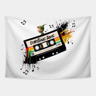 Christmas Jams Retro Cassette Tapestry