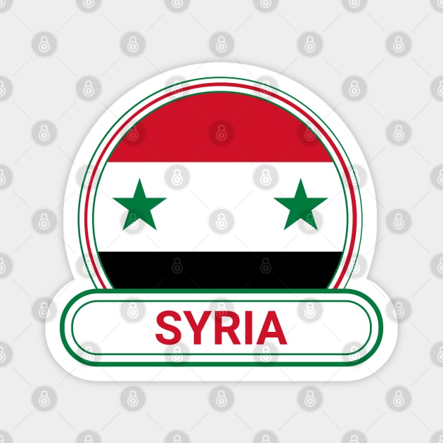 Syria Country Badge - Syria Flag Magnet by Yesteeyear