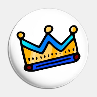 Crown Doodle Art Pin