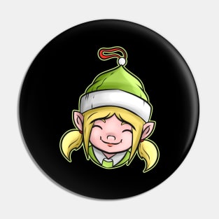 Kawaii Xmas Christmas Tree Ball Globe Female Elf Christmas Pin