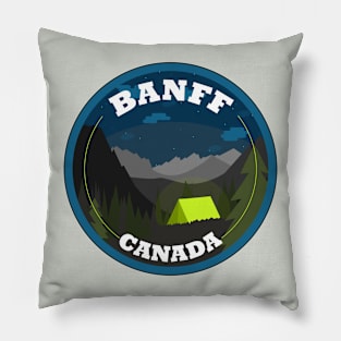 Camping in Banff Pillow