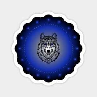 Wolf's Wisdom, Spirit Animal. Totem, Meditative. Magnet