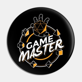 Game Master fantasy game tshirt Pin