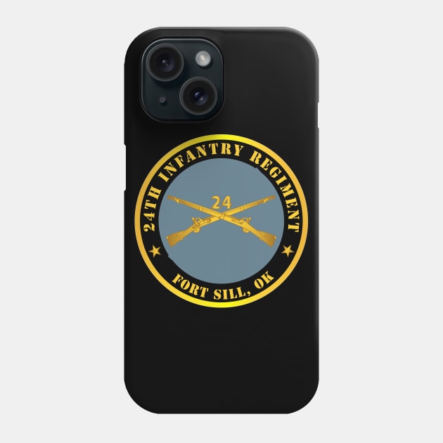 24th Infantry Regiment - Fort Sill, OK w Inf Branch Phone Case by twix123844