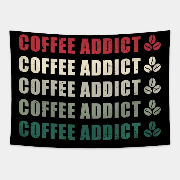 Vintage Coffee Addict Tapestry by AmineDesigns