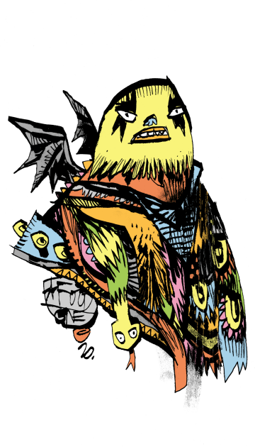 GLORIOUS SERPENT JACKET Kids T-Shirt by Jim Mahfood