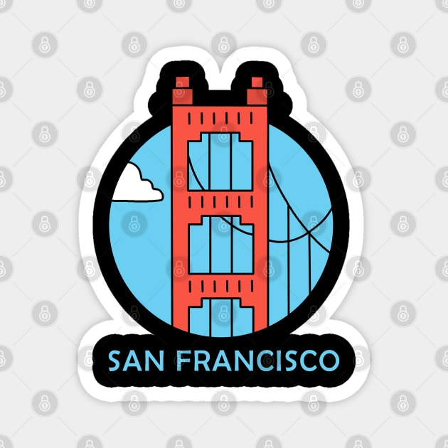 Golden Gate Bridge Magnet by valentinahramov