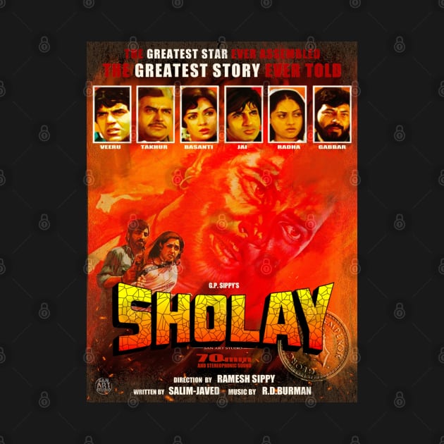 Sholay Red Gabbar Singh by SAN ART STUDIO 