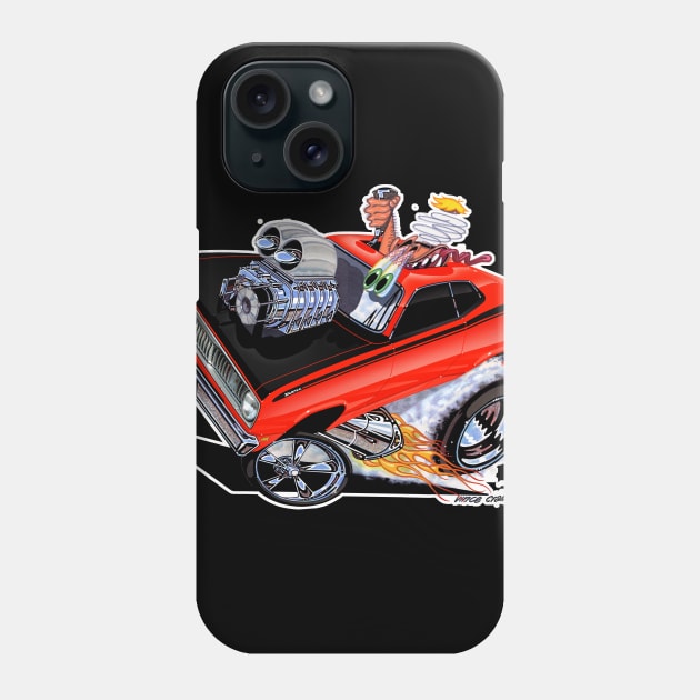 Mo Twisted 1971 Duster orange Phone Case by vincecrain