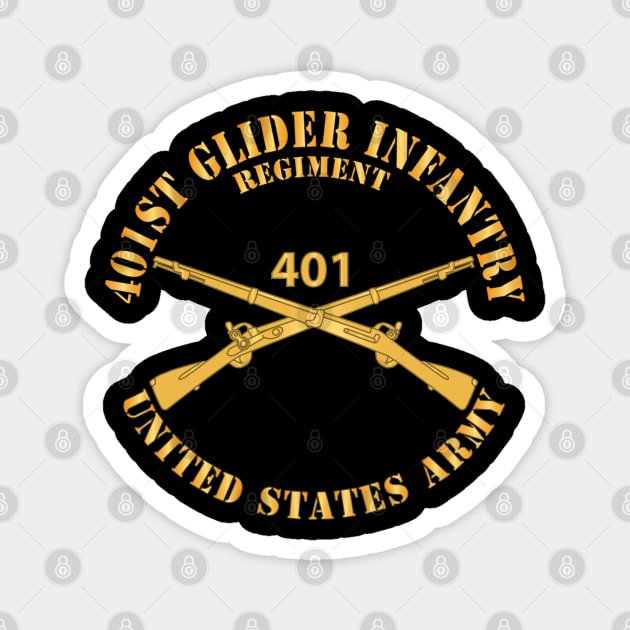 401st Glider Infantry Regiment - US Army w Branch X 300 Magnet by twix123844