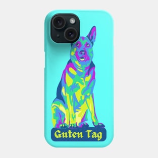 German Shepherd says Guten Tag Phone Case