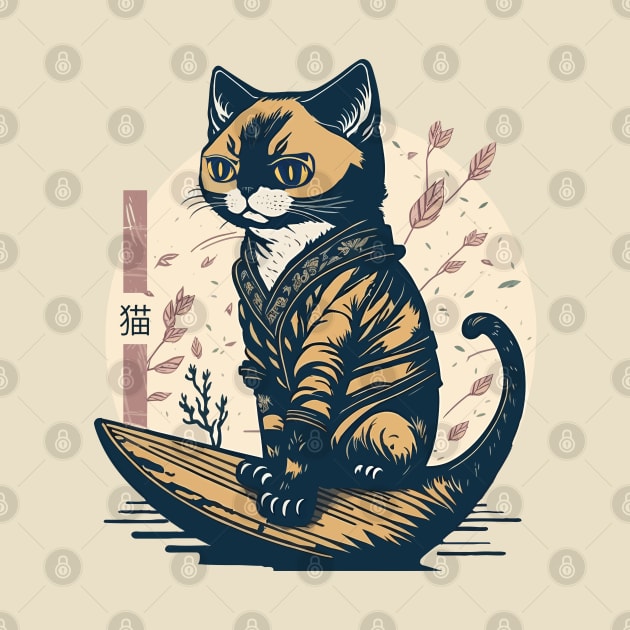 Cat Japanese Aesthetic by PetODesigns