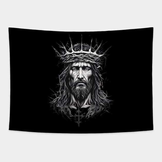 Jesus Crucifixion Tapestry by animegirlnft