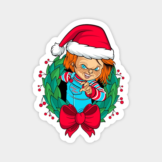 Christmas Chuck Magnet by OrnamentallyYou