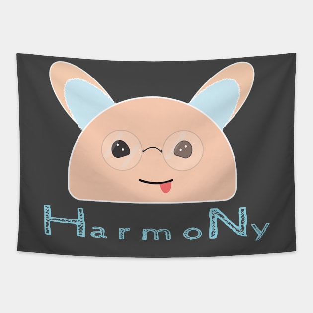 Cute funny harmony animal Tapestry by brandseril