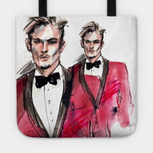 Men's fasion model illustration Tote