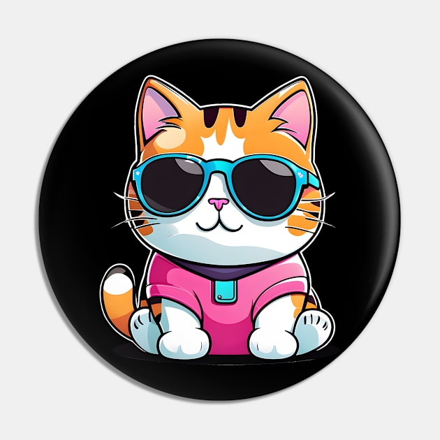 Cool Kawaii Cat Pin by Cool Kawaii Cat