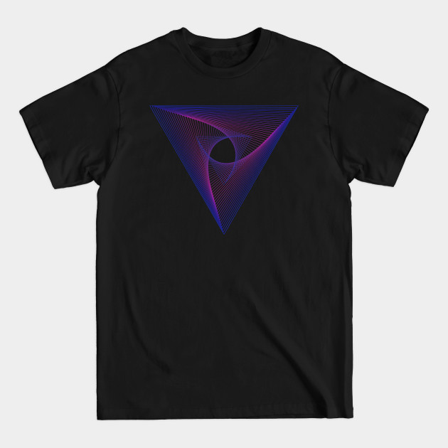 Disover Abstract Geometry Line Art Neon Colors - Abstract Geometric Shapes - T-Shirt