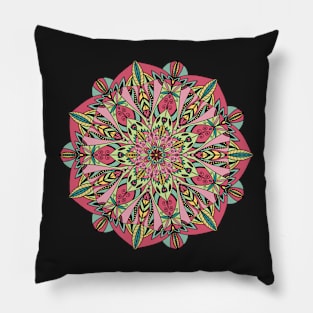 Hand Drawn Meditation Mandala Pillow