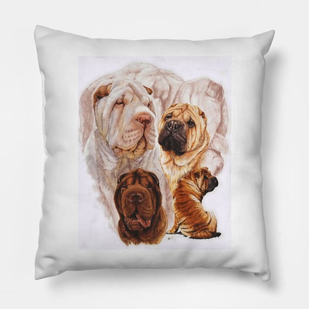 Chinese Shar Pei Medley Pillow by BarbBarcikKeith