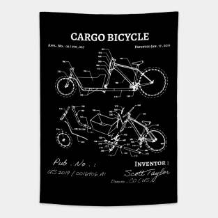 Bicycle  - Cargo Bicycle Patent - Cycling Collection - Gift Idea for Cyclist / cyclist patent present Tapestry