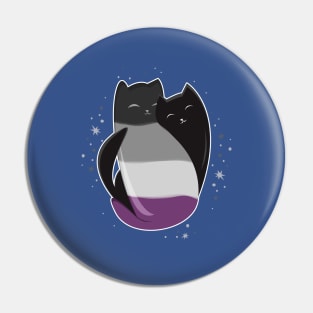 Asexual Cat LGBT Pride Flag Pin