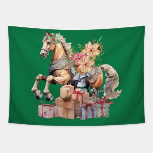 Christmas rocking horse Tapestry