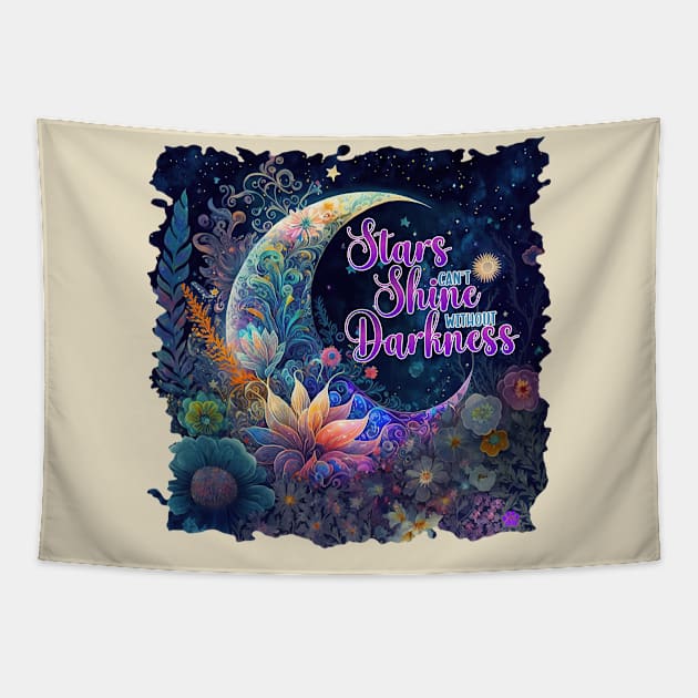 Stars can't shine without darkness Tapestry by Mama_Baloos_Place