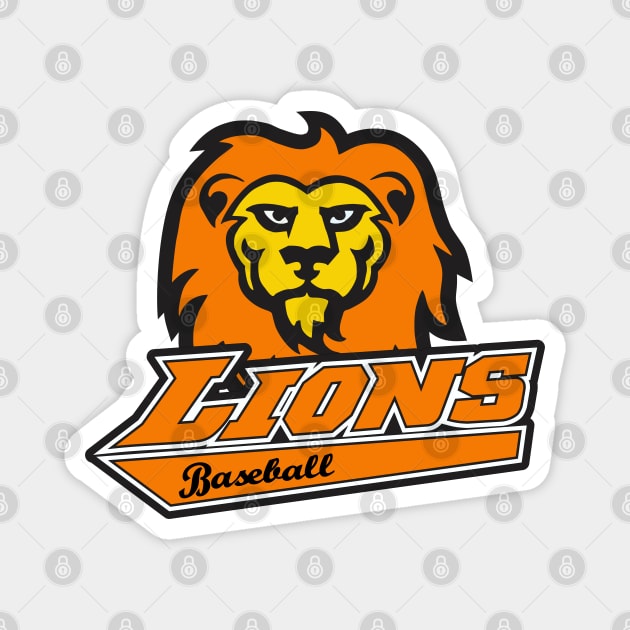 Lions Baseball Magnet by DavesTees