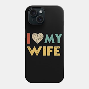 I adore my wife - I heart my wife Retro Phone Case