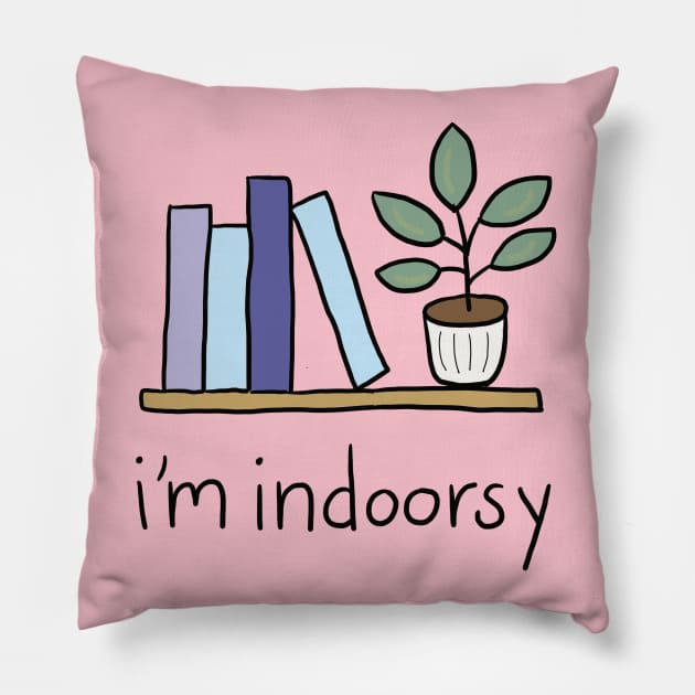 Bookshelf Indoorsy Pillow by Christine Borst Creative Studio