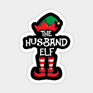 Husband Elf Matching Family Christmas Magnet